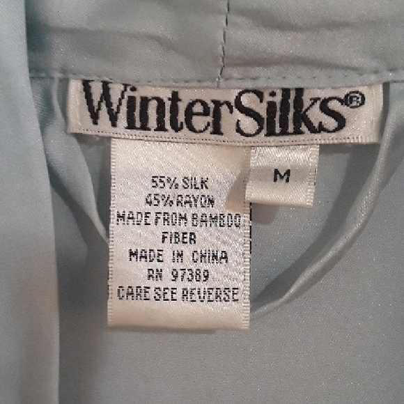 Winter Silks Soft Blue Open Blouse, So cute over camisole, Flowy, M - Picture 8 of 10